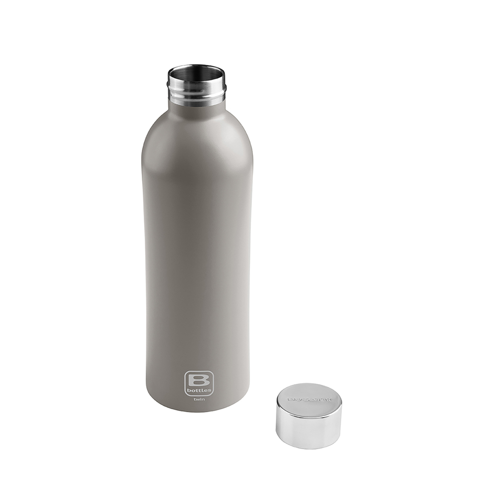 Bugatti Twin Paslanmaz Çelik Açık Kum Grisi Termos 500Ml - 3