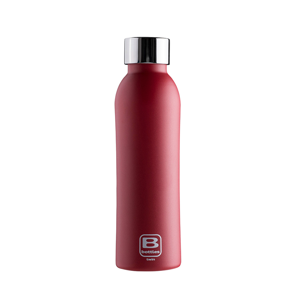Bugatti Twin Paslanmaz Çelik Mat Kırmızı Termos 500Ml - 1
