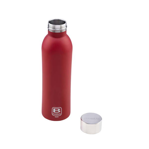 Bugatti Twin Paslanmaz Çelik Mat Kırmızı Termos 500Ml - 3