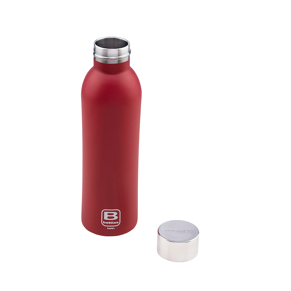 Bugatti Twin Paslanmaz Çelik Mat Kırmızı Termos 500Ml - 3