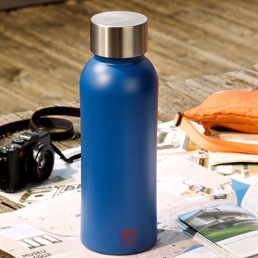 Bugatti Twin Paslanmaz Çelik Mat Mavi Termos 1500Ml - 3