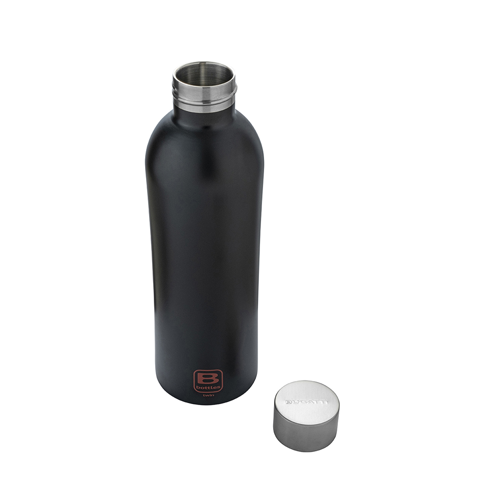 Bugatti Twin Paslanmaz Çelik Mat Siyah Rengi Termos 800 Ml - 3
