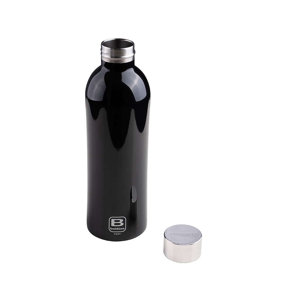 Bugatti Twin Paslanmaz Çelik Parlak Siyah Rengi Termos 800 Ml - 3