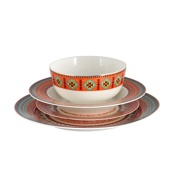 Lucky Art - Lucky Art Celeste Bone 24 Parça Yemek Takımı (1)