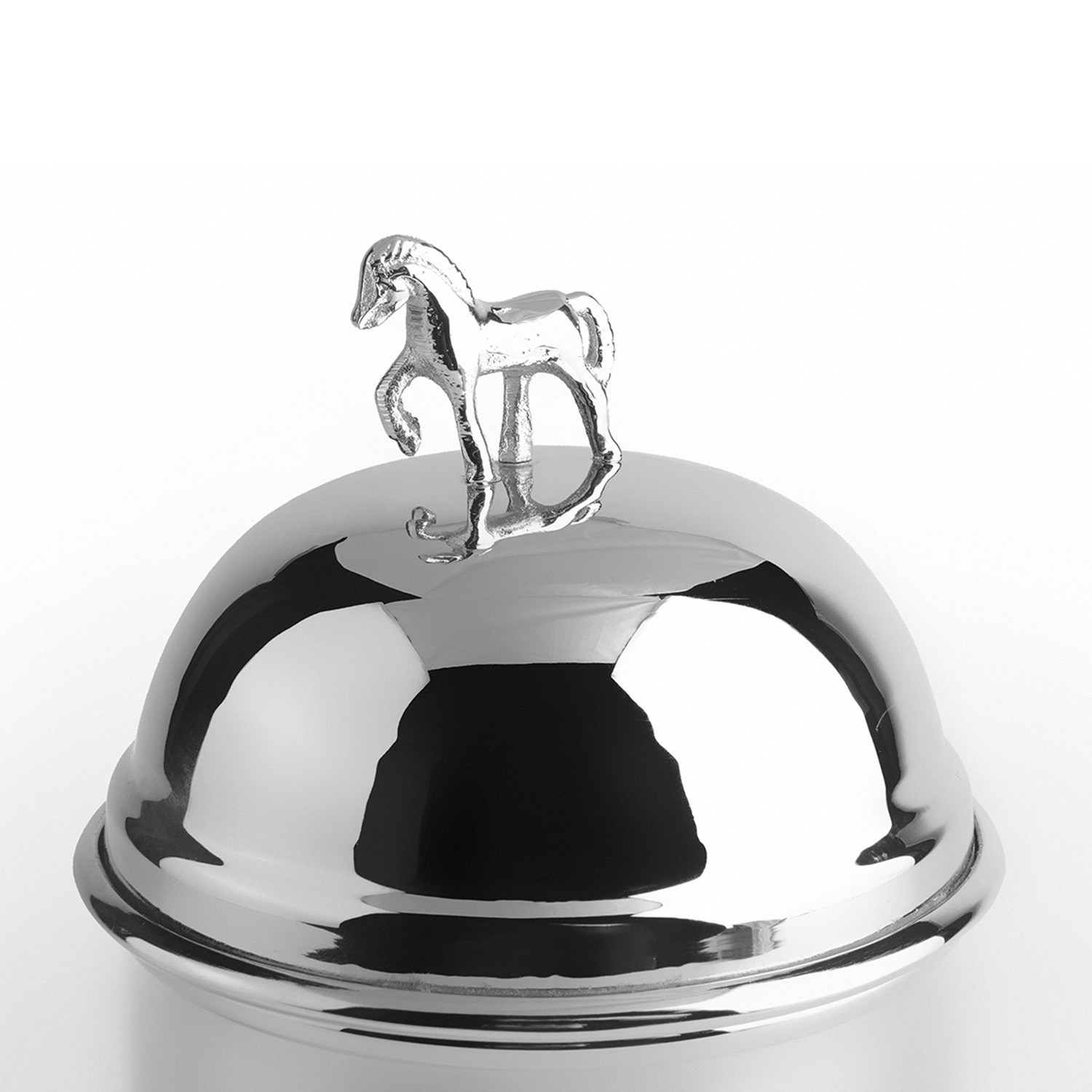 Dekoratif At Figürlü Paslanmaz Çelik Kavanoz 17 cm - 2