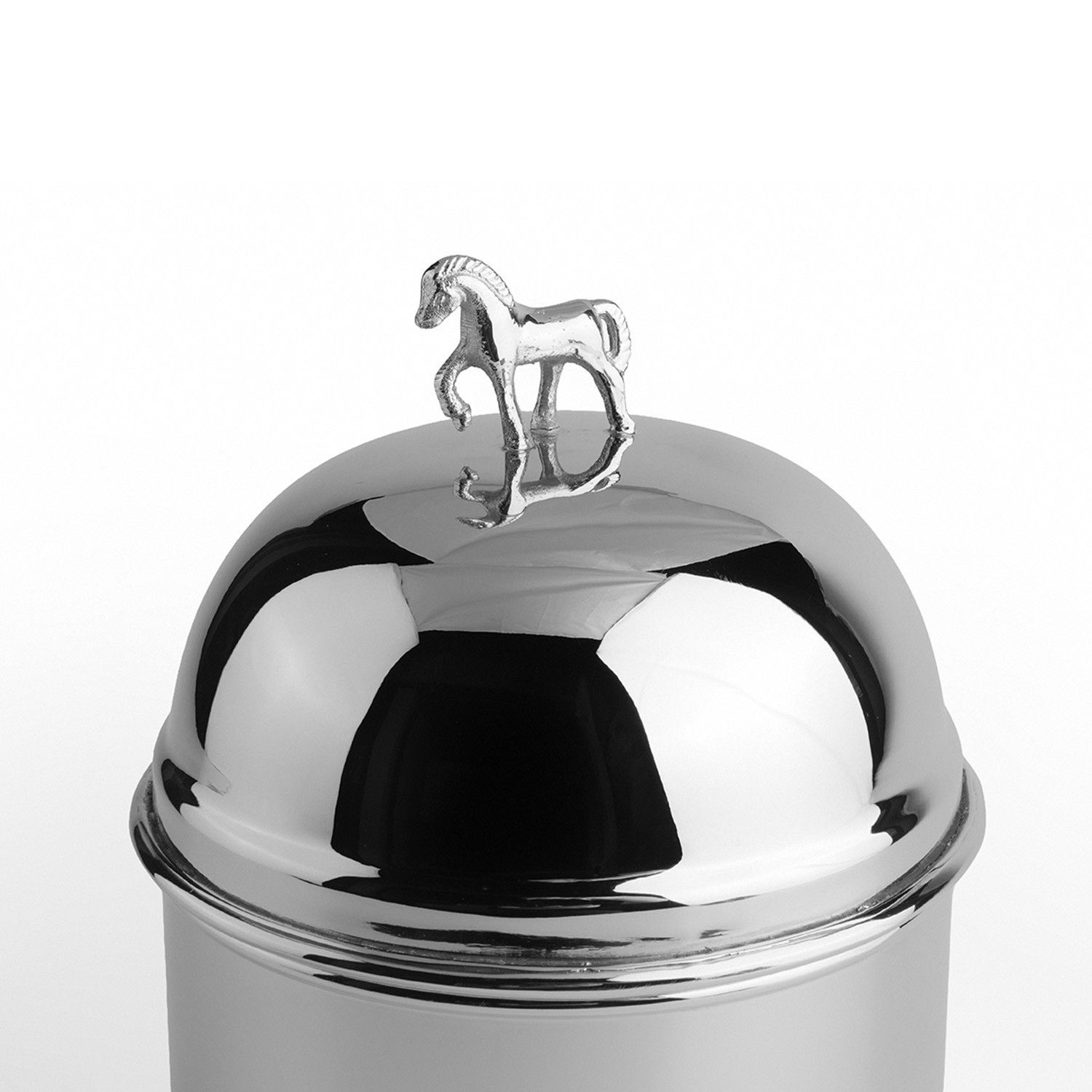 Dekoratif At Figürlü Paslanmaz Çelik Kavanoz 20 cm - 2