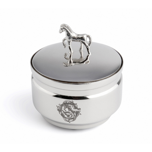 Dekoratif At Figürlü Paslanmaz Çelik Mini Saklama Kutusu 9 cm - 1