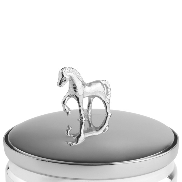 Dekoratif At Figürlü Paslanmaz Çelik Mini Saklama Kutusu 9 cm - 2