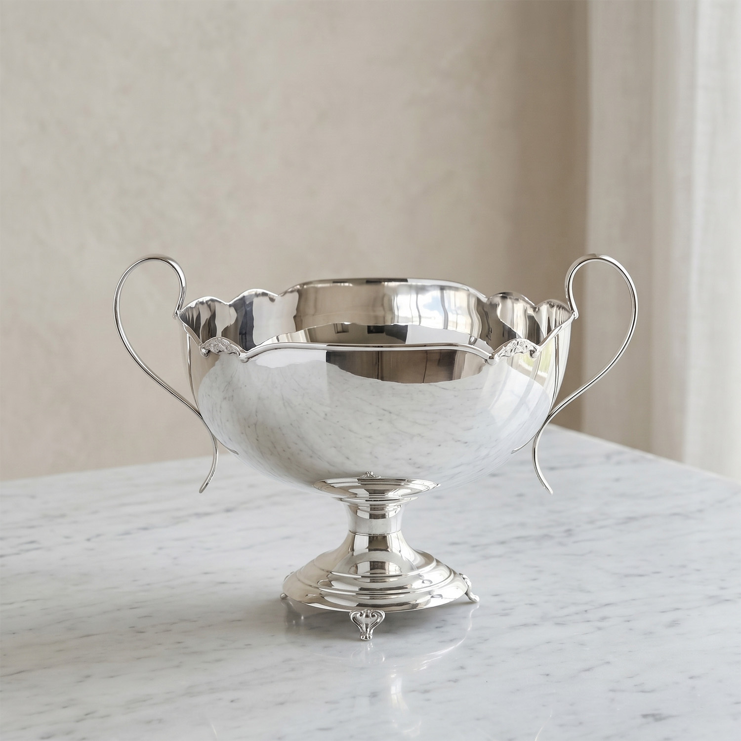 Dekoratif Büyük Boy Ayaklı Paslanmaz Çelik Gondol 28 cm - 2