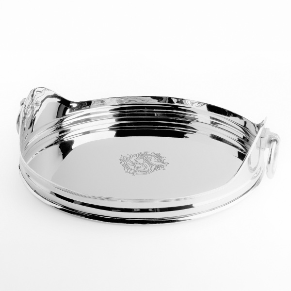 Dekoratif Derin Formlu Paslanmaz Çelik Büyük Tepsi 45 cm