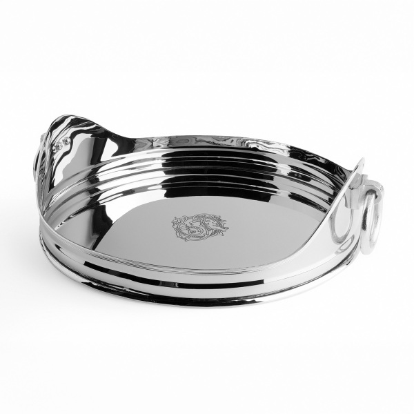 Dekoratif Derin Formlu Paslanmaz Çelik Tepsi 40 cm