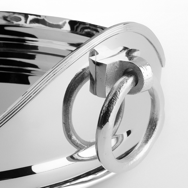 Dekoratif Derin Formlu Paslanmaz Çelik Tepsi 40 cm (1)