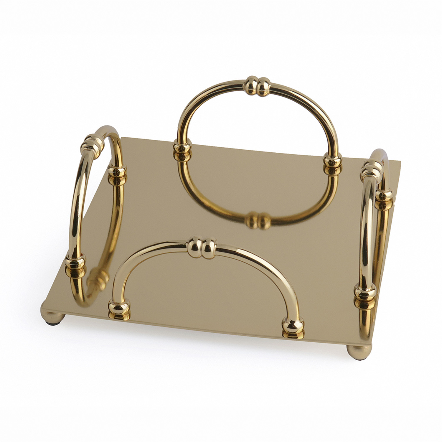 Dekoratif Gold Paslanmaz Çelik Peçetelik 16 cm - 1