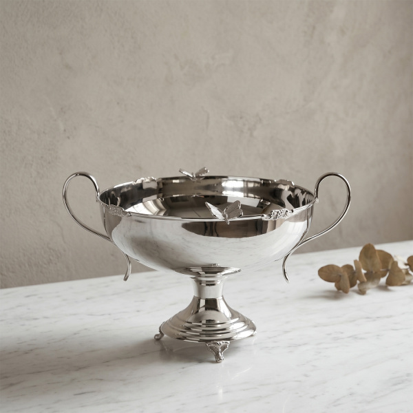 Dekoratif Kelebek Detaylı Ayaklı Paslanmaz Çelik Gondol - 3