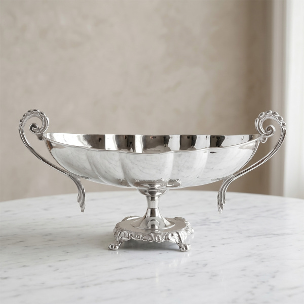 Dekoratif Klasik Kulplu Ayaklı Paslanmaz Çelik Gondol - 3