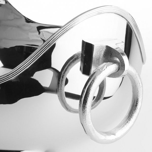 Dekoratif Paslanmaz Çelik Büyük Ayaklı Gondol 36 cm (1)