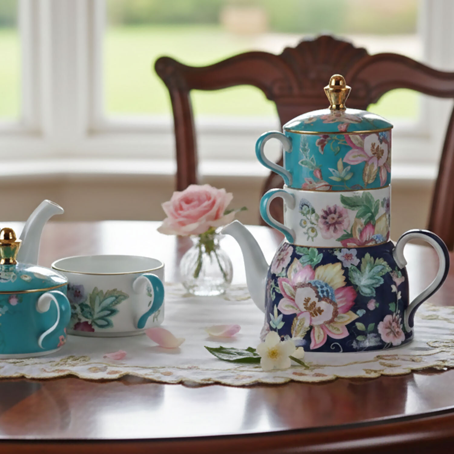 Elysia Bone 3lü Çay Seti - 4