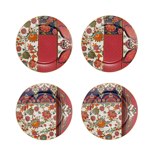 Etro Bone 20 cm 4lü Yuvarlak Tabak Seti