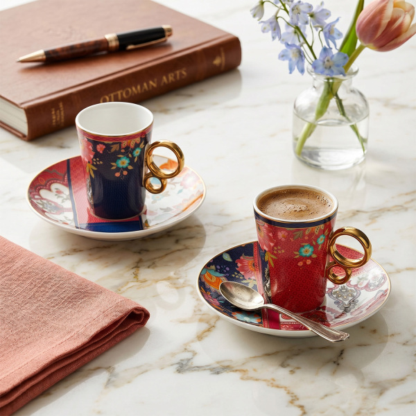 Etro Bone 2Li Kahve Fincani Seti (1)