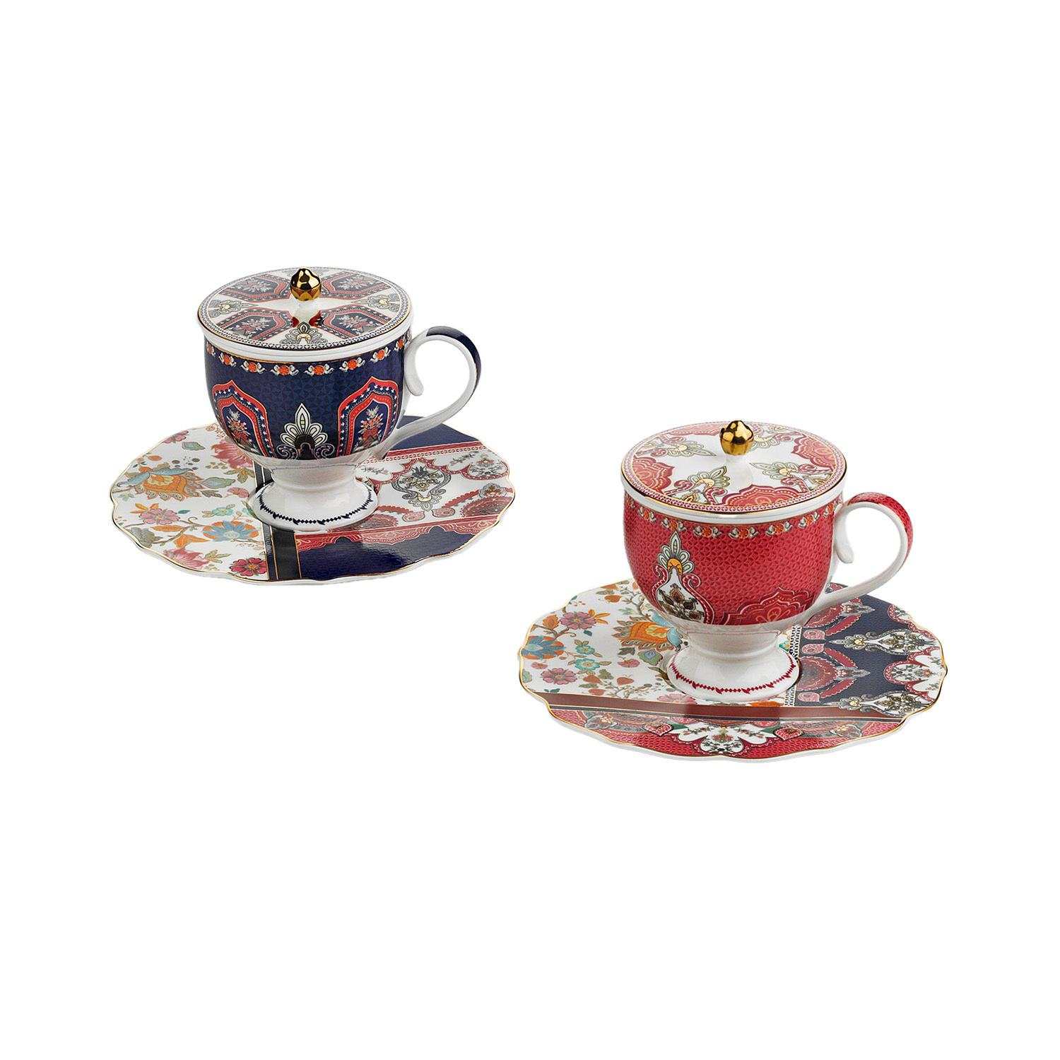 Etro Bone 2Li Kapakli Çay Fincani Seti 150Cc - 1