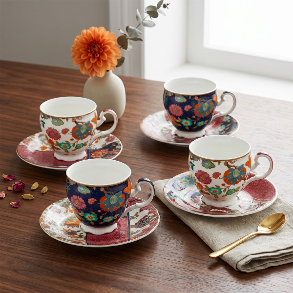 Etro Bone 4Lu Çay Fincani Seti 175Cc (1)
