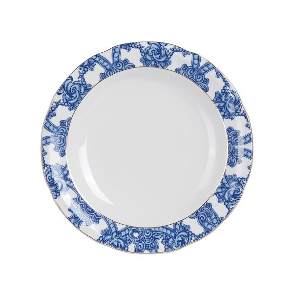 Florance Mavi&Beyaz Desenli New Bone China Porselen 24 parça Yemek Takımı - 5