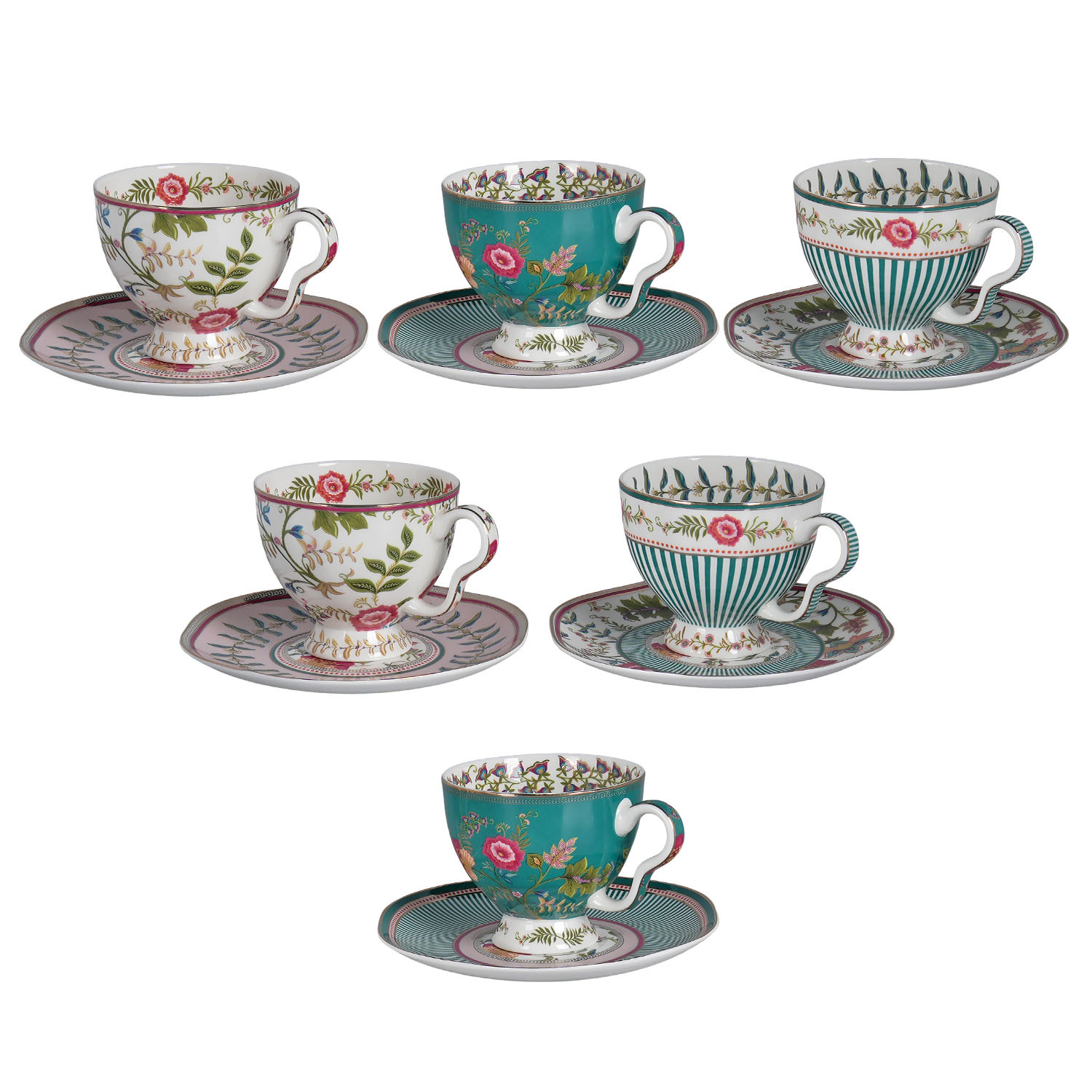 Florine Bone 6Lı Cay Fincan Seti - 1