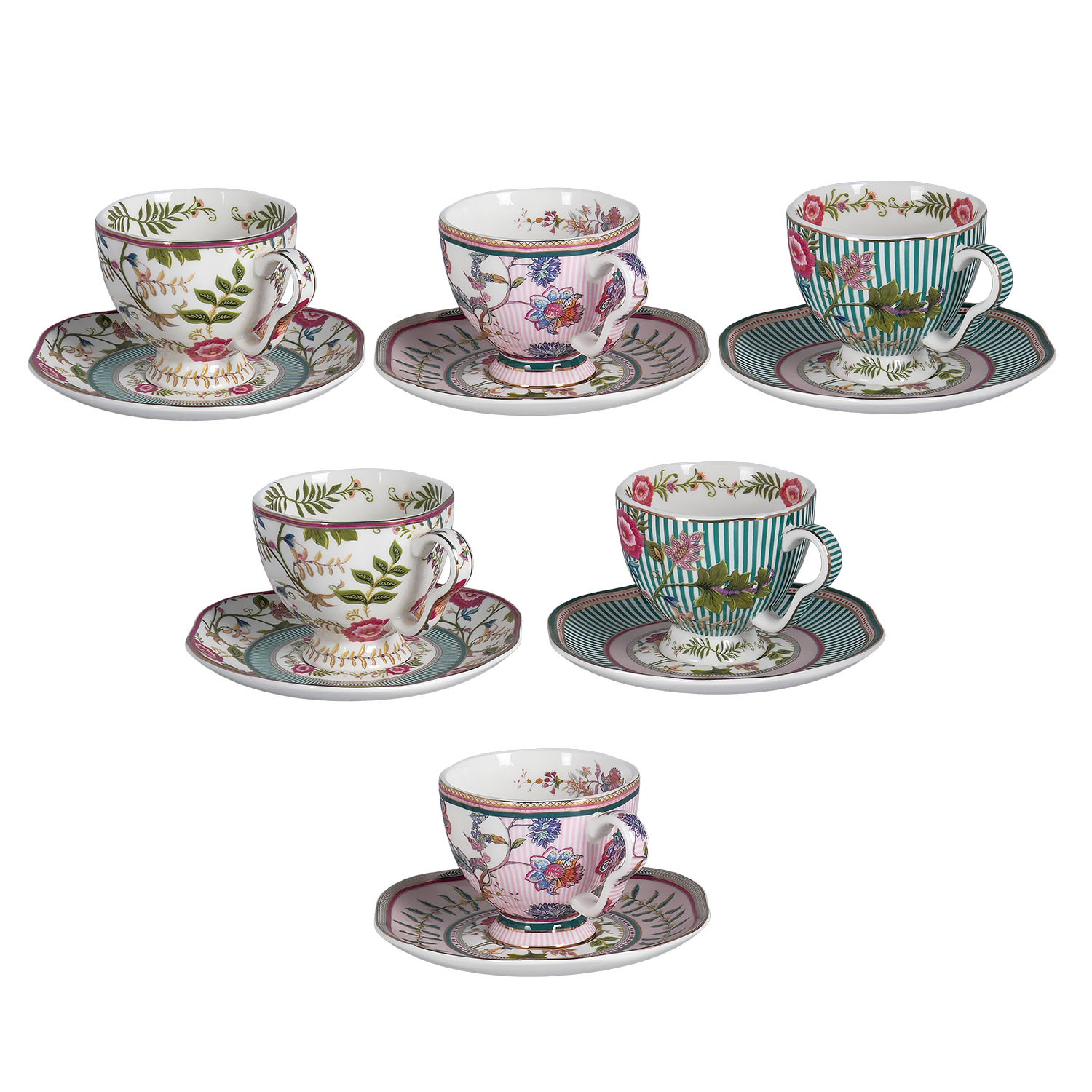 Florine Bone 6Lı Kahve Fincan Seti - 1