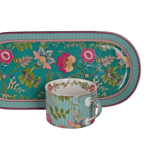 Florine Bone Tek Kişilik Tepsili Cay Fincan Seti - 3