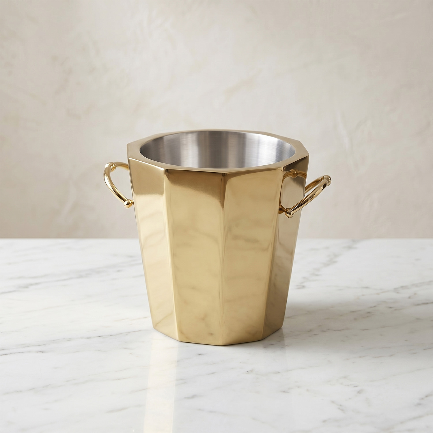 Gold Paslanmaz Çelik Dekoratif Buz Kovası 24 cm - 2