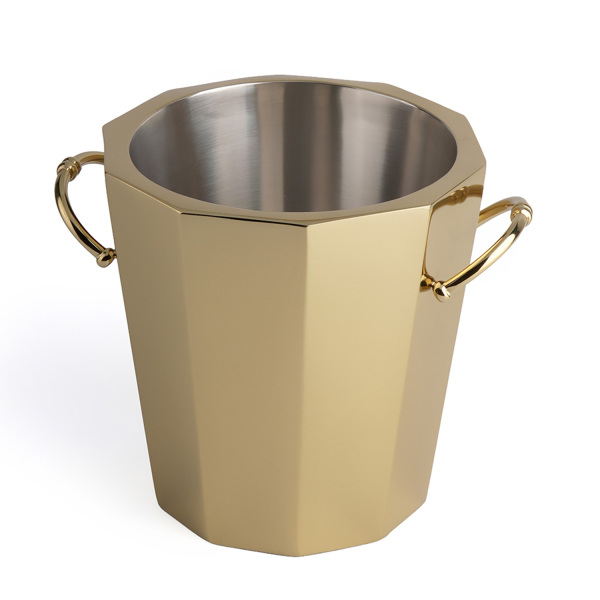 Gold Paslanmaz Çelik Dekoratif Buz Kovası 24 cm