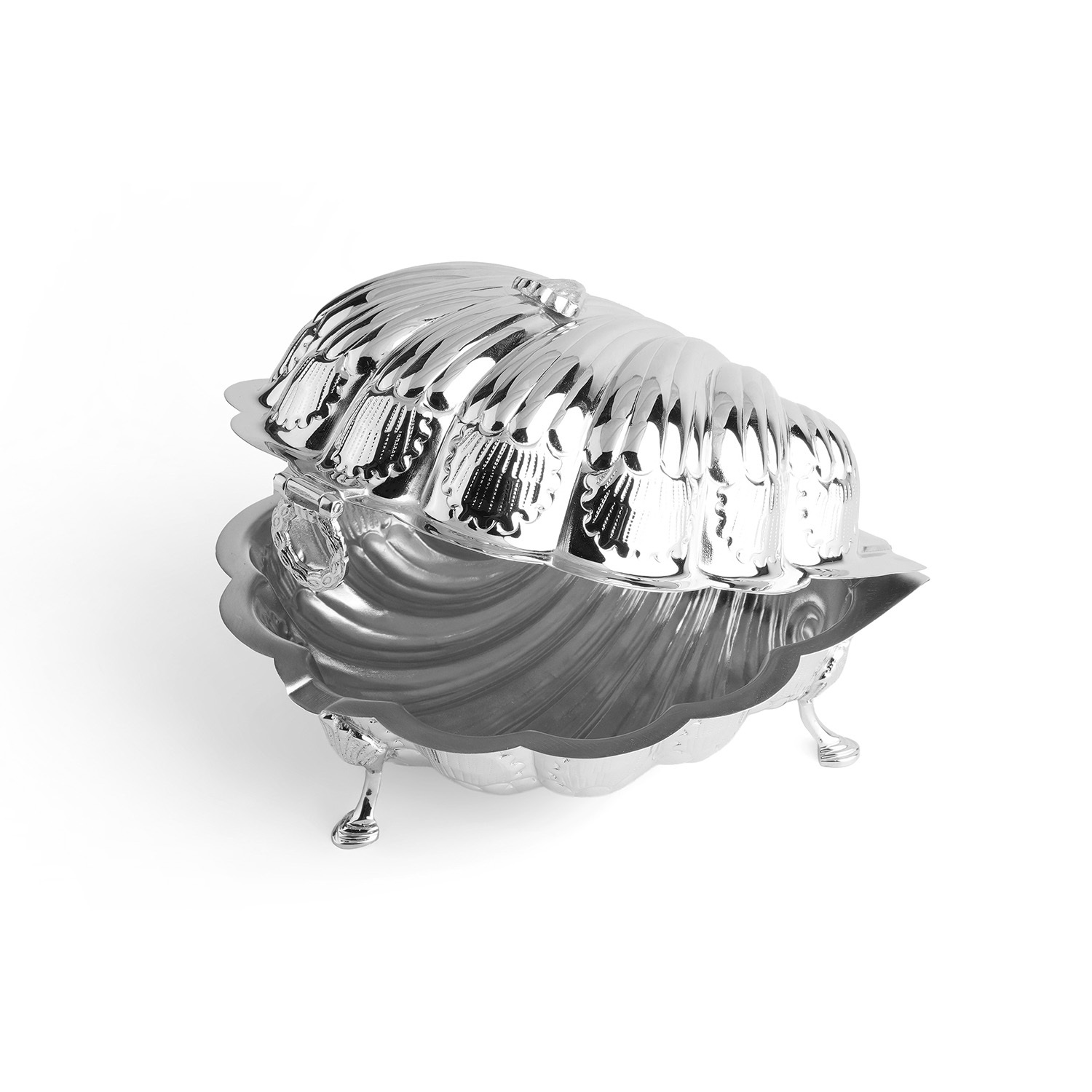 İstiridye Formlu Pirinç Dekoratif Aksesuar Kutusu 19 cm - 1