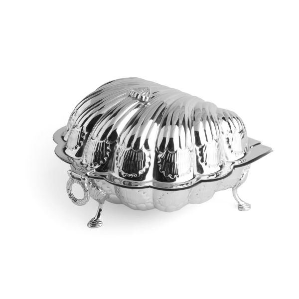 İstiridye Formlu Pirinç Dekoratif Aksesuar Kutusu 19 cm (1)