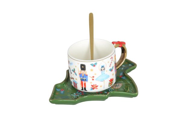 Lucky Art - Jollina Bone Çam Ağaci Tabakli Fincan 250Ml (1)