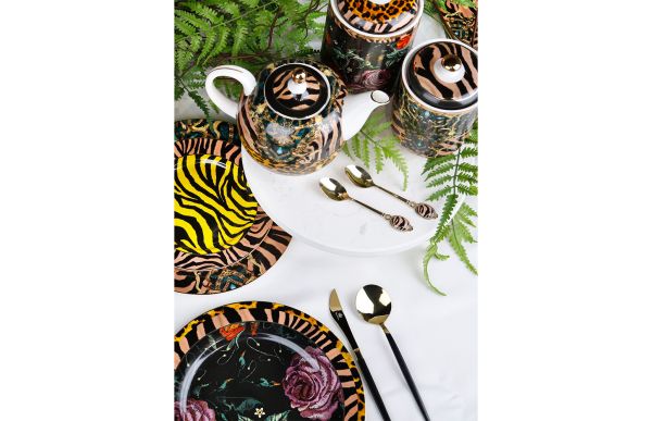 Lucky Art Juliet Paslanmaz Çelik Porselen 6 lı Çay Kaşığı Seti - 3