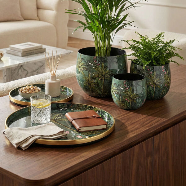 Jungle Dekoratif 3lu Saksı Seti (1)