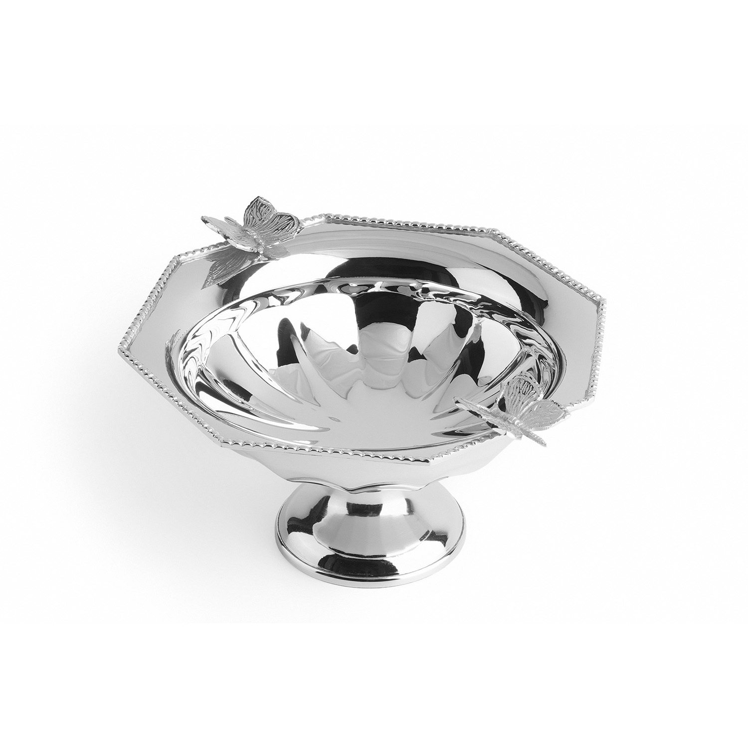 Kelebek Figürlü Paslanmaz Çelik Dekoratif Gondol 22 cm - 1