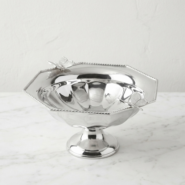 Kelebek Figürlü Paslanmaz Çelik Dekoratif Gondol 22 cm - 3