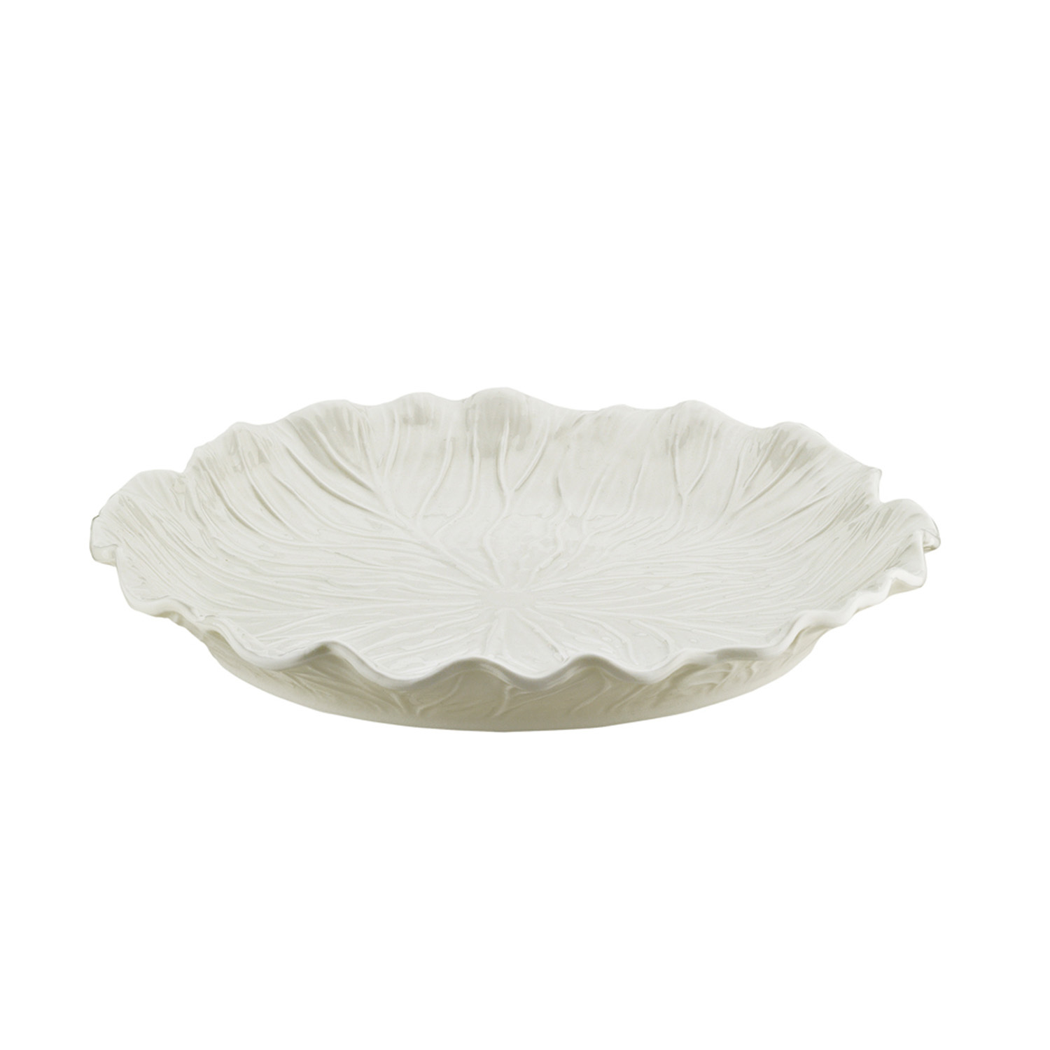 Lefora Porselen Yaprak Formlu 29 cm Servis Tabağı - 1