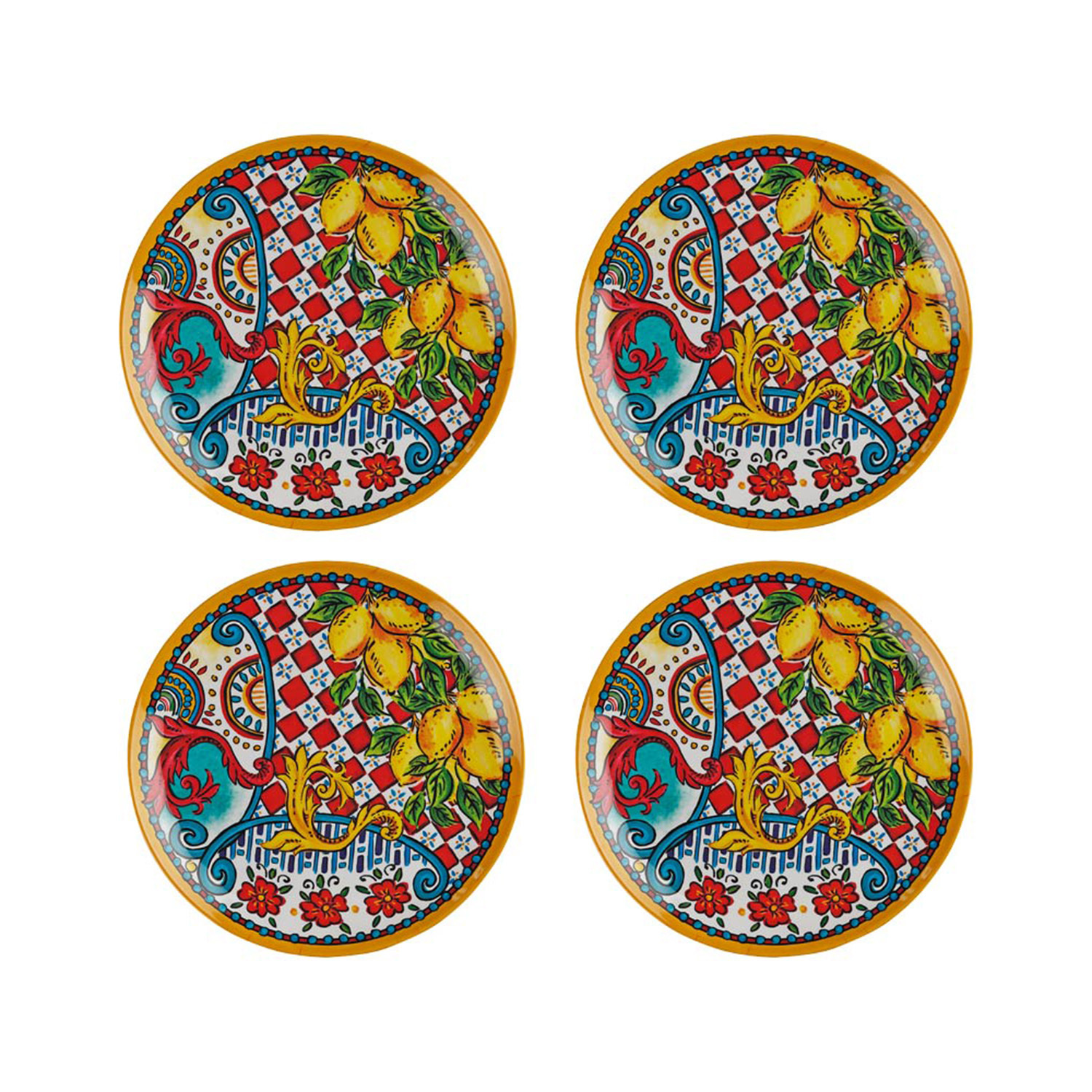 Lemozia Melamin 23 cm 4’lü Tabak Seti - 1