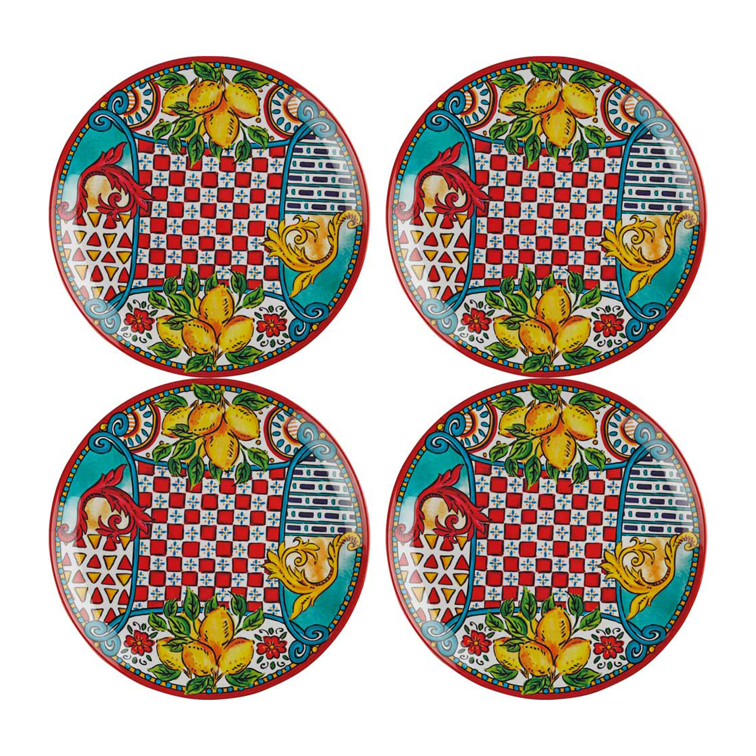 Lemozia Melamin 27 cm 4’lü Servis Tabağı Seti - 1