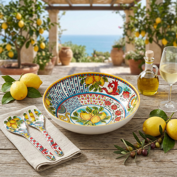 Lemozia Melamin 3’lü Salata Servis Seti (1)