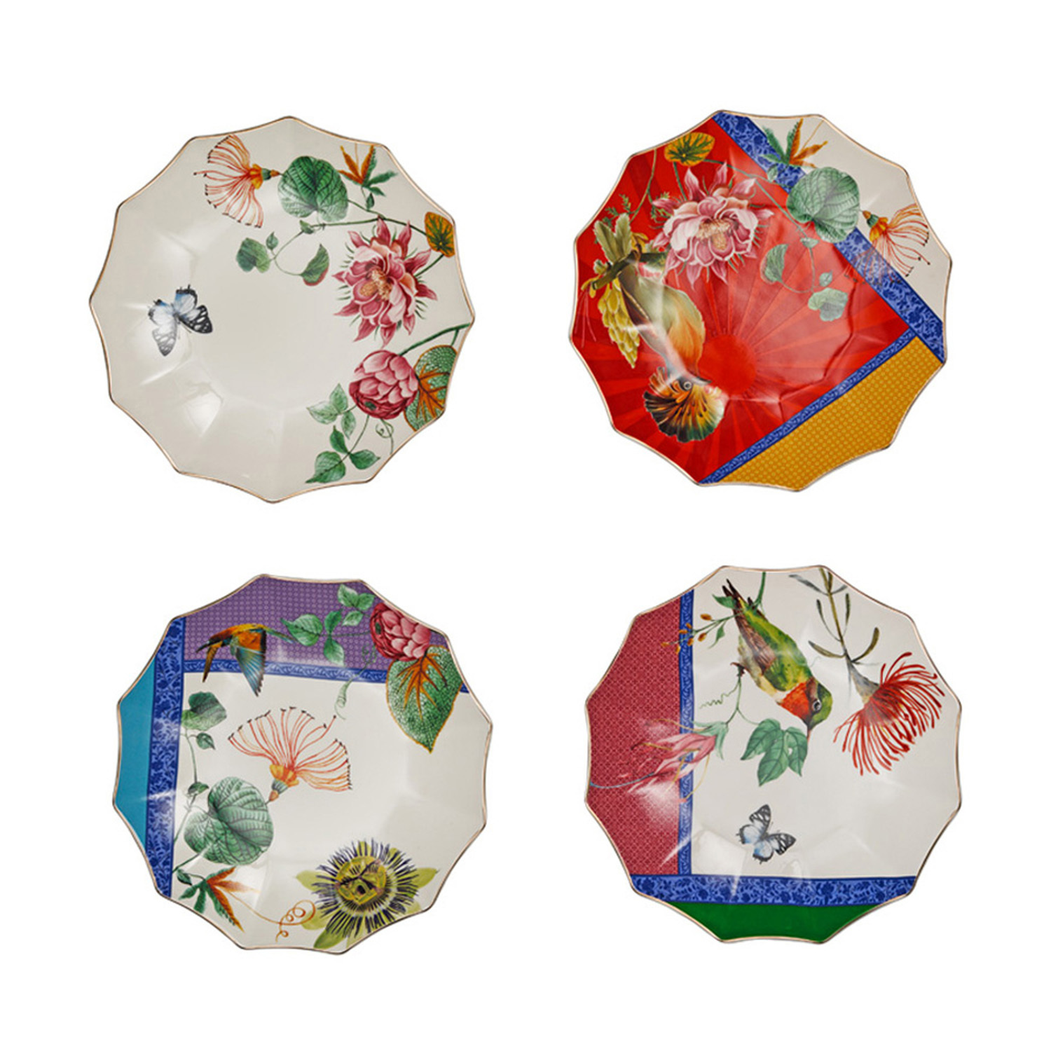 Liorine Bone 22 cm 4’lü Tabak Seti - 1