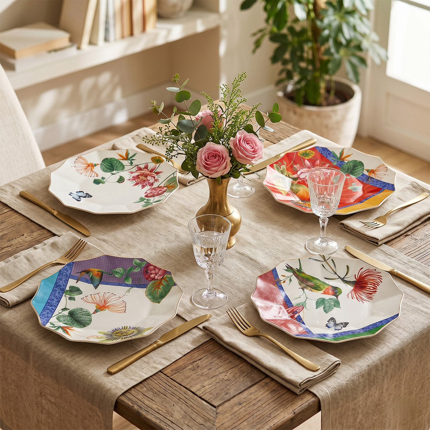 Liorine Bone 22 cm 4’lü Tabak Seti - 2