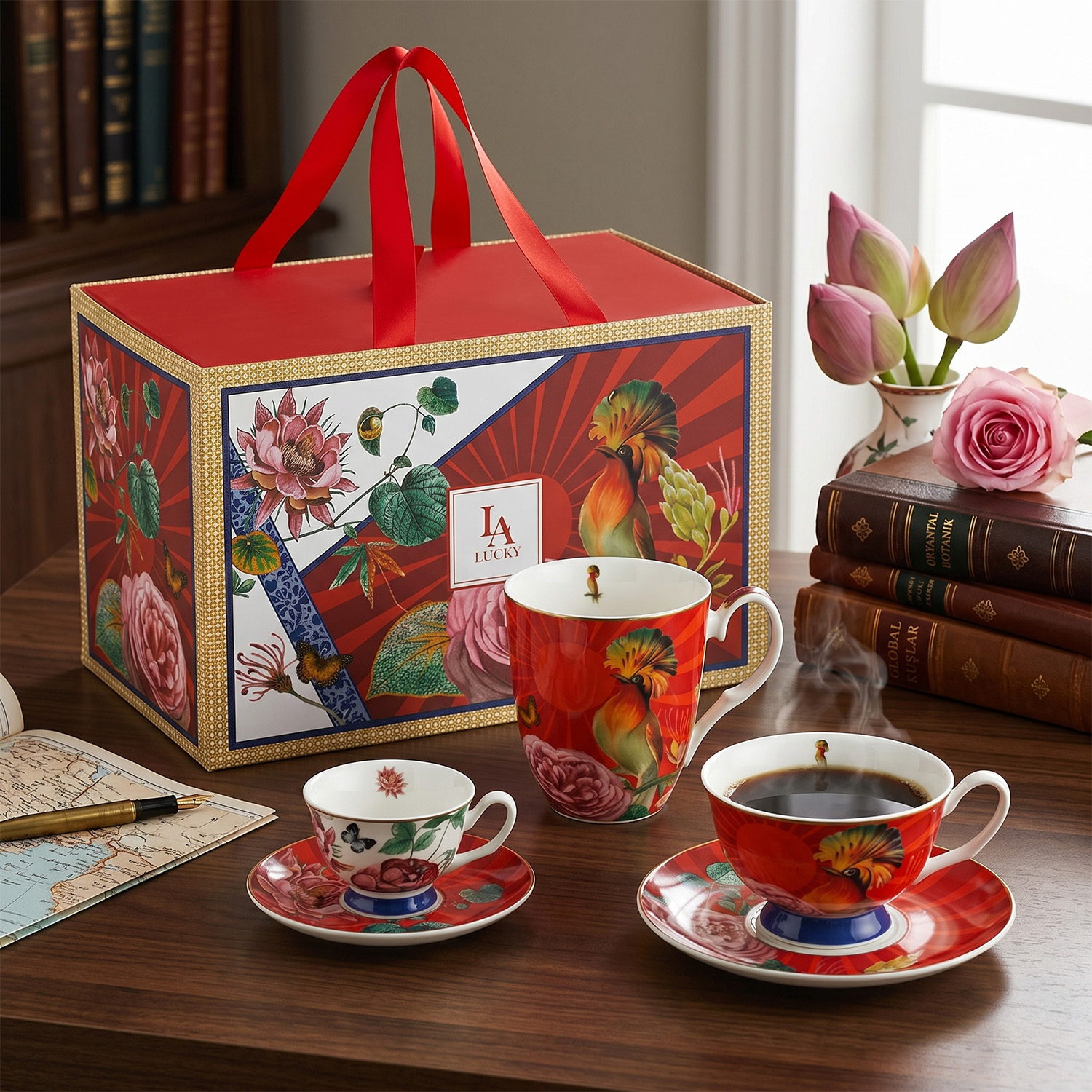 Liorine Bone 3’lü Kişisel Fincan Kupa Seti - 2