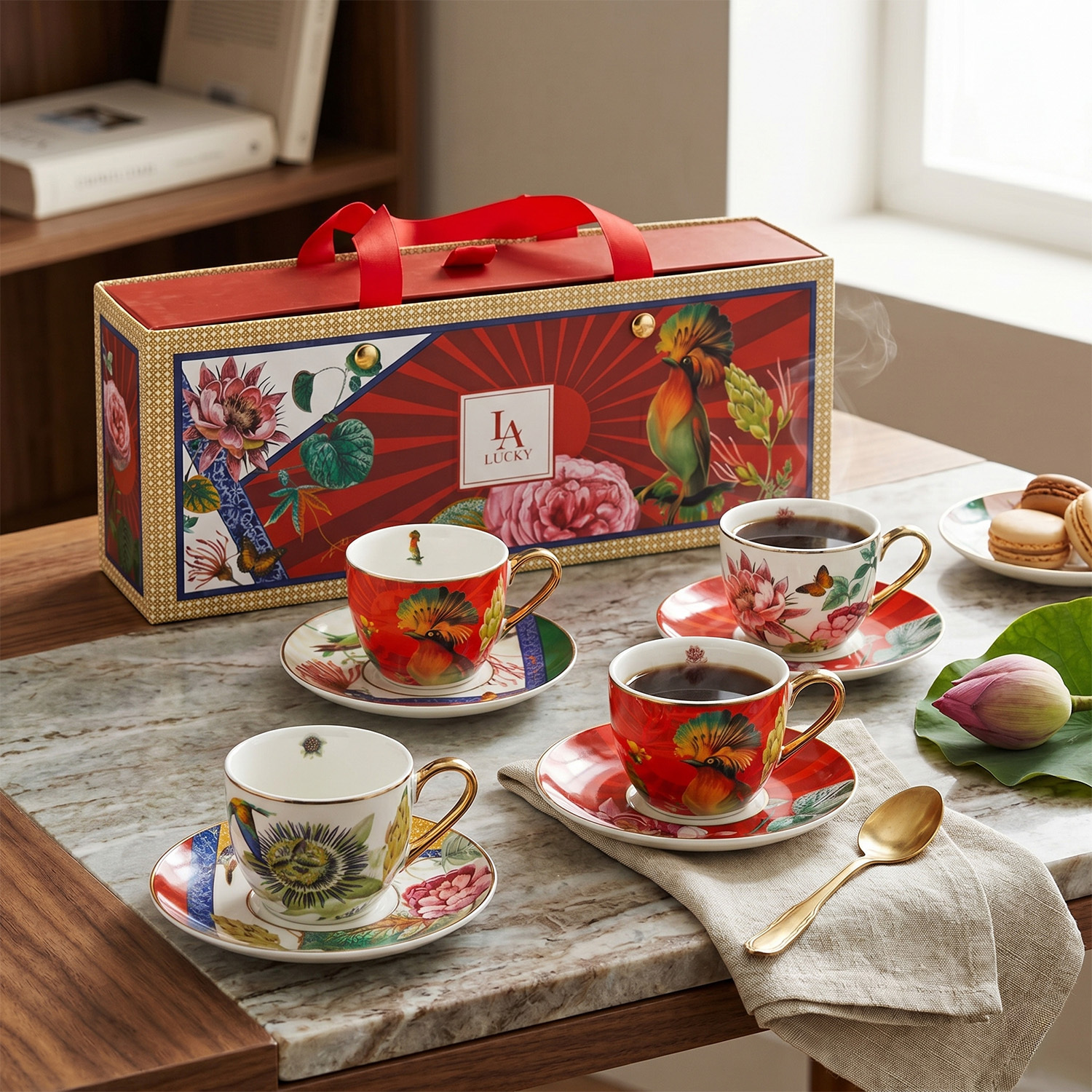 Liorine Bone 4’lü Kahve Fincanı Seti 90 ml - 2