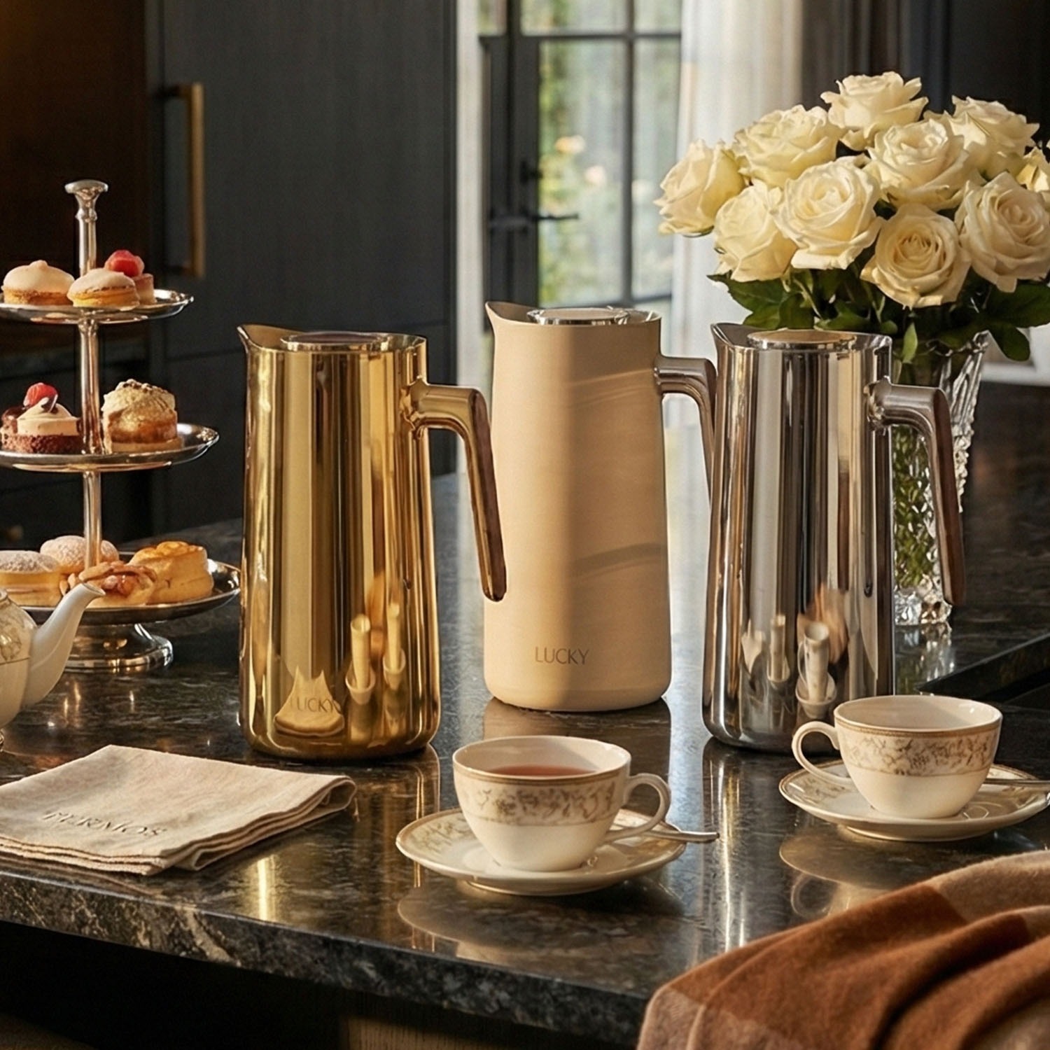 Lucky Art 1L Çelik Gövdeli Karaf Termos Silver - 2