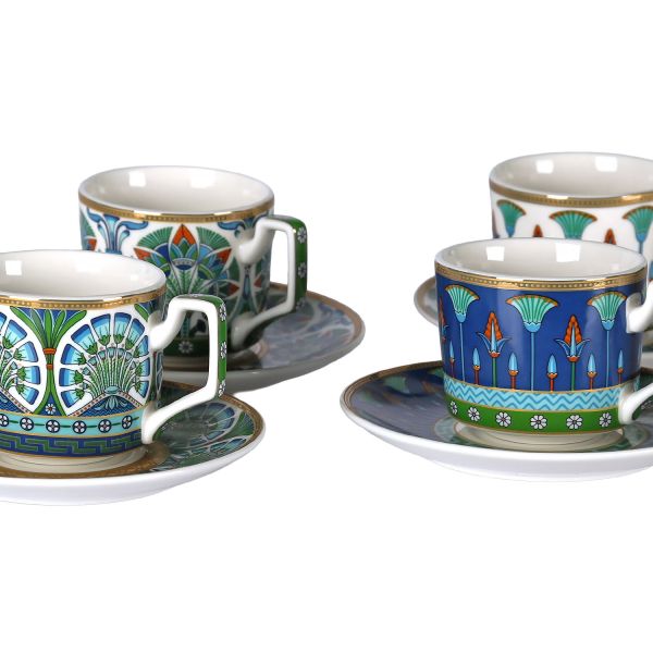 Lucky Art - Lucky Art Calista New Bone China Porselen 4lü Kahve Fincanı Seti (1)