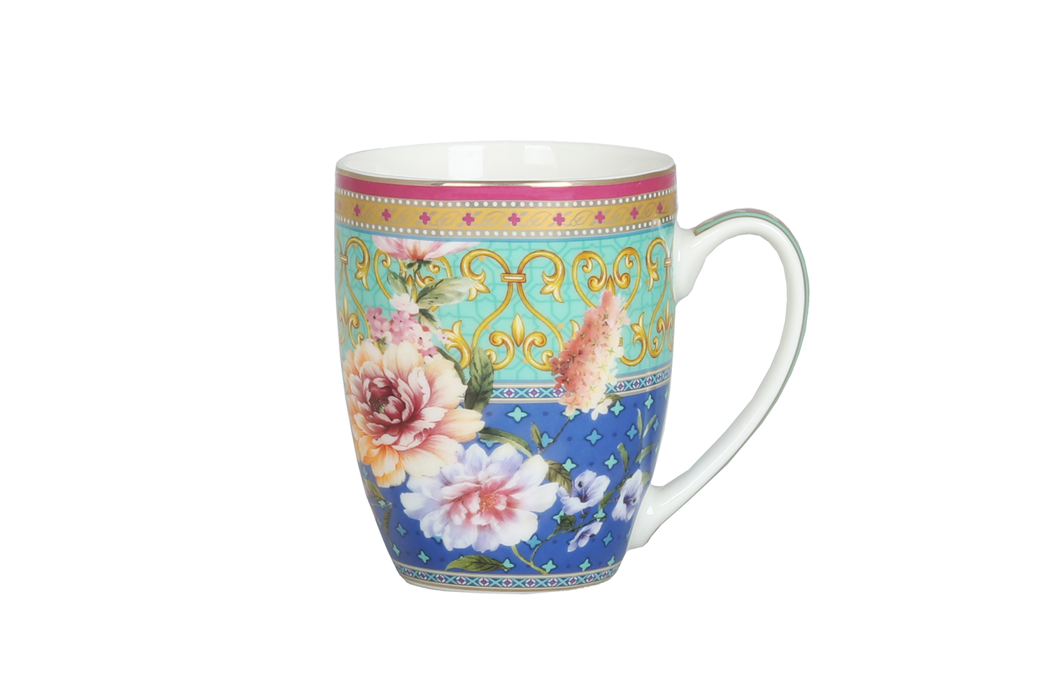 Lucky Art Camellia New Bone China Porselen Ayaklı Kupa 400 ml - 1