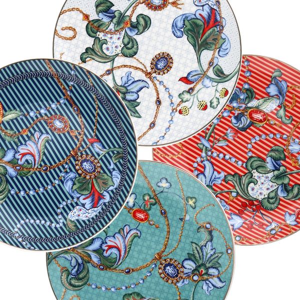 Lucky Art - Lucky Art Chantelle New Bone China Porselen 19 cm 4lü Servis Tabağı (1)